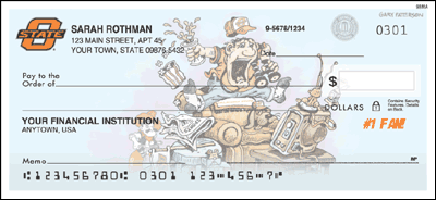 Oklahoma State Fan checks